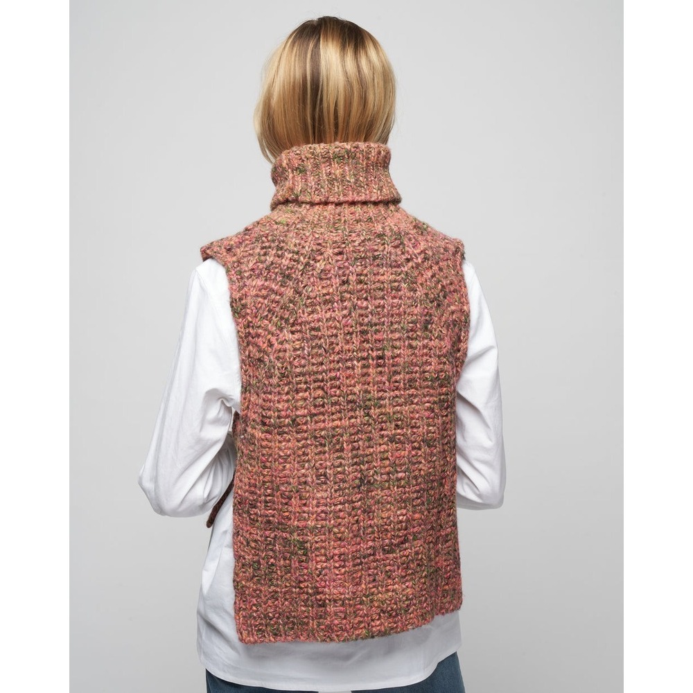 Isabel Marant Meggy Turtleneck Sweater Vest Multicolor Sz 6 Medium 38 - Picture 4 of 16